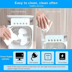 Portable 4-in-1 Air Cooler – Mini AC, Humidifier & LED Night Light - Image 4