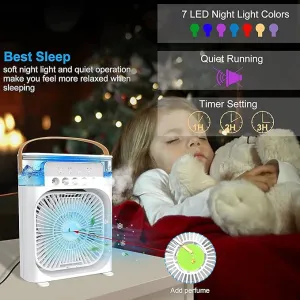 Portable 4-in-1 Air Cooler – Mini AC, Humidifier & LED Night Light - Image 3